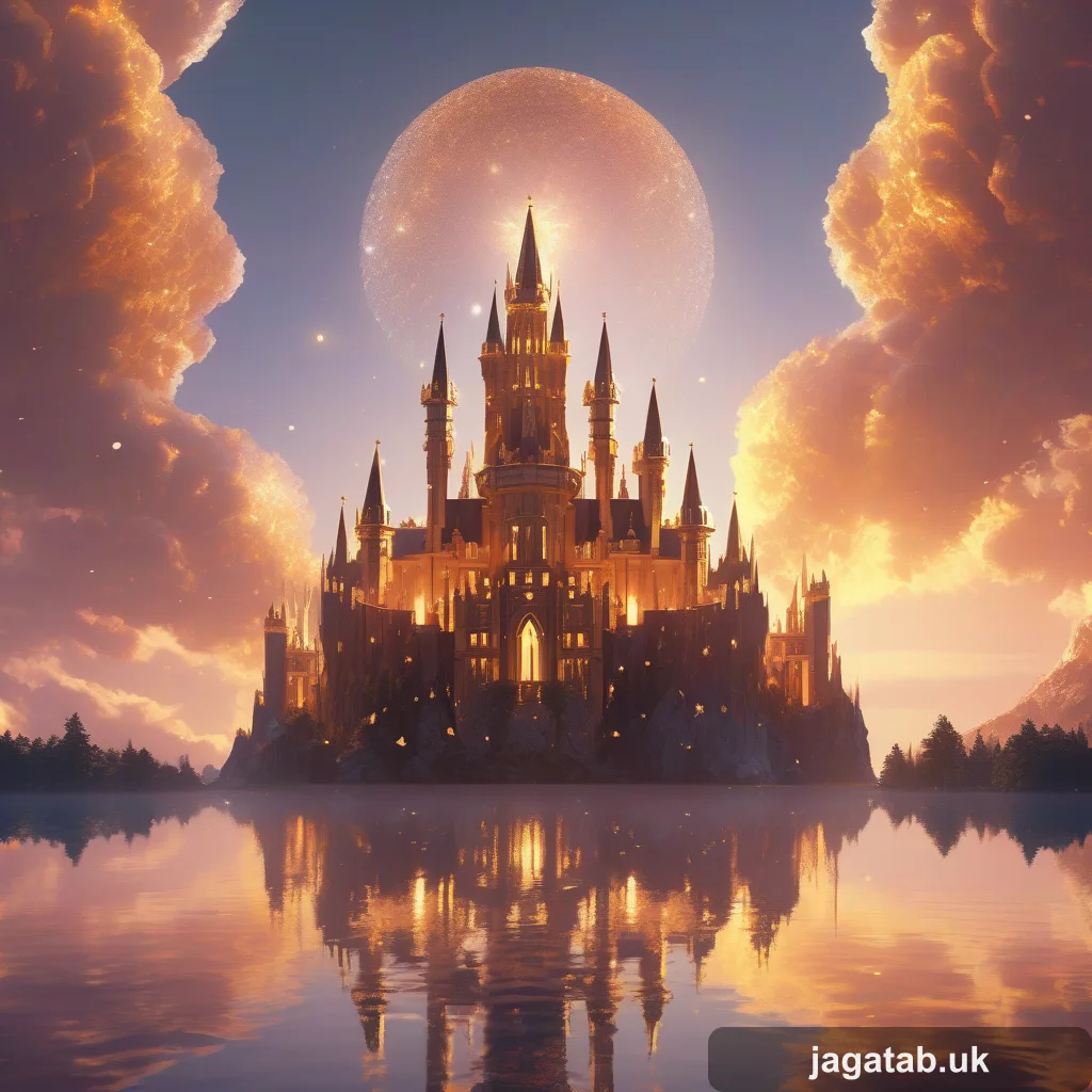 023 A Floating Crystal Castle In The Sky Wit