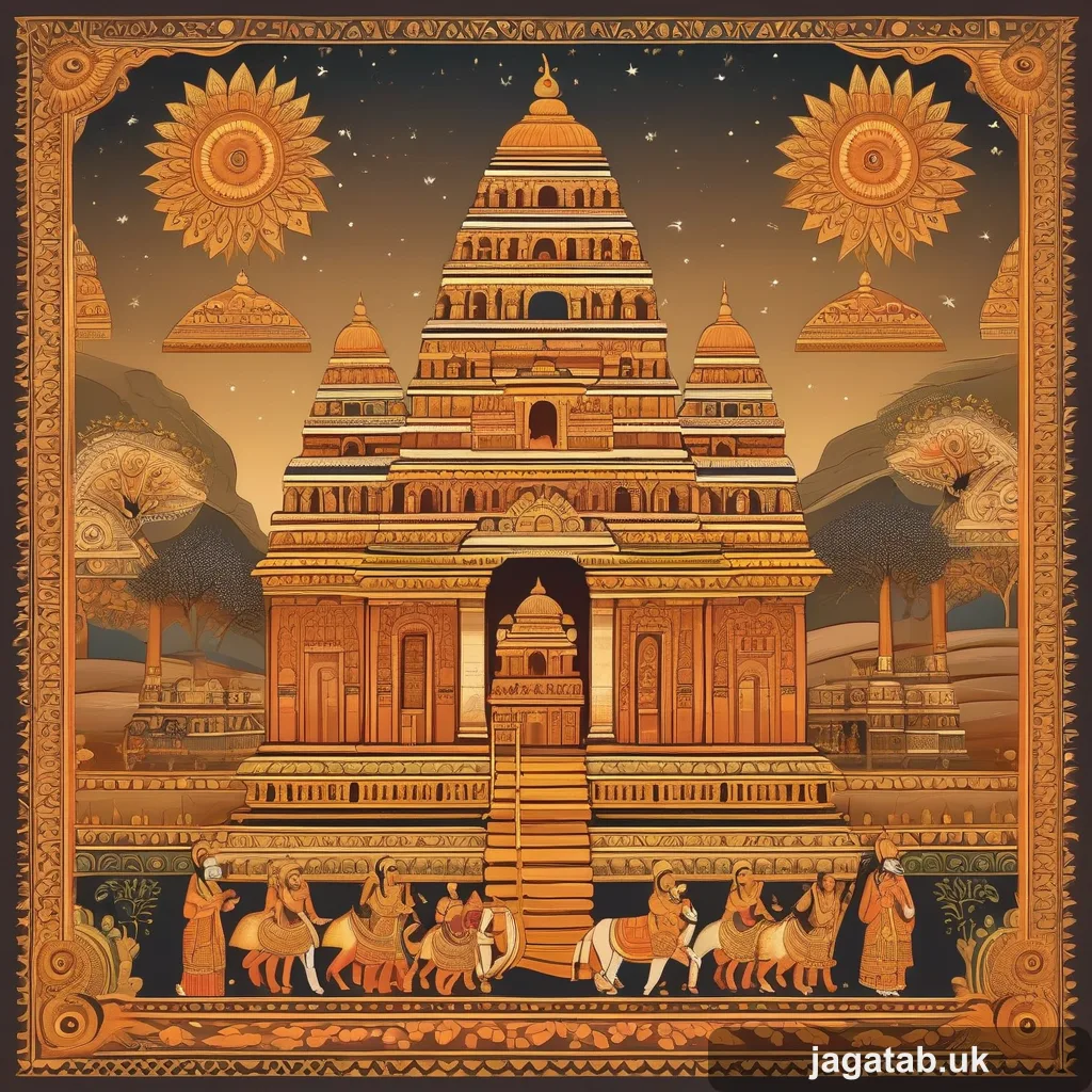 040 Bhagavad Gita Indian Folk Art Style Anci 9ad4