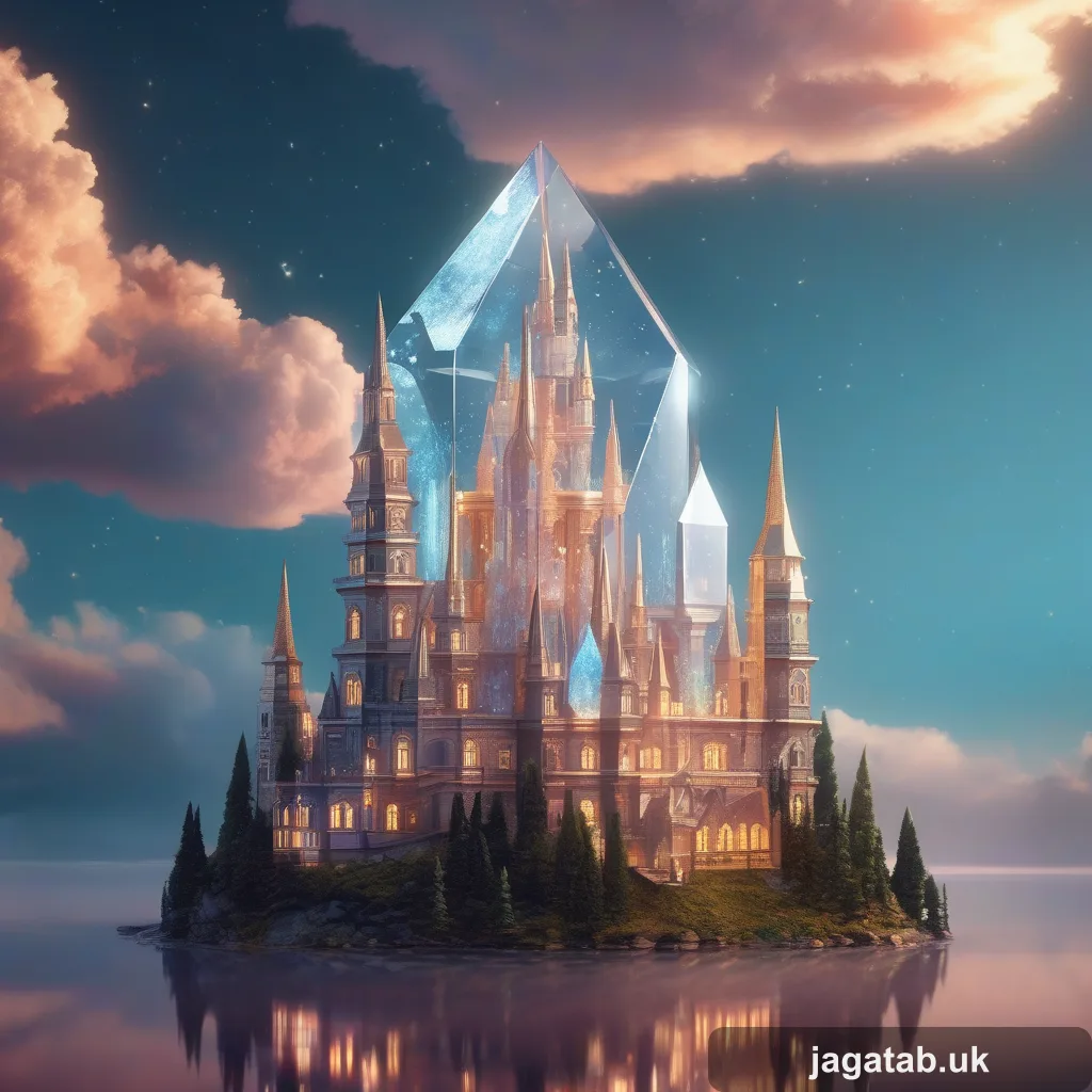 055 A Floating Crystal Castle In The Sky Wit 872c