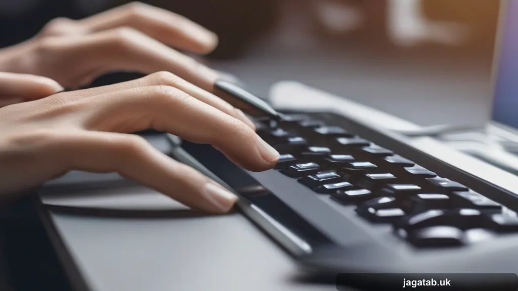 121 A Close Up Of A Person S Hands Typing On Fb13