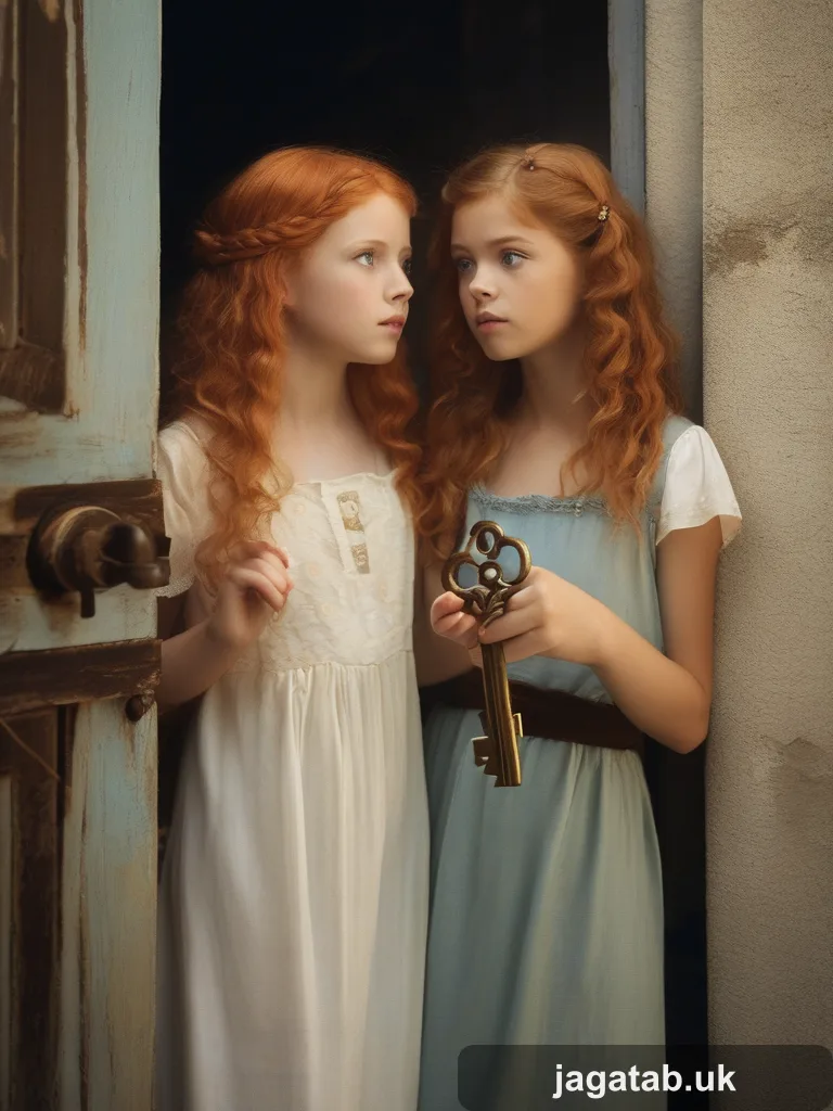 199 Red Haired Woman In Vintage Dress Beside 1bb4
