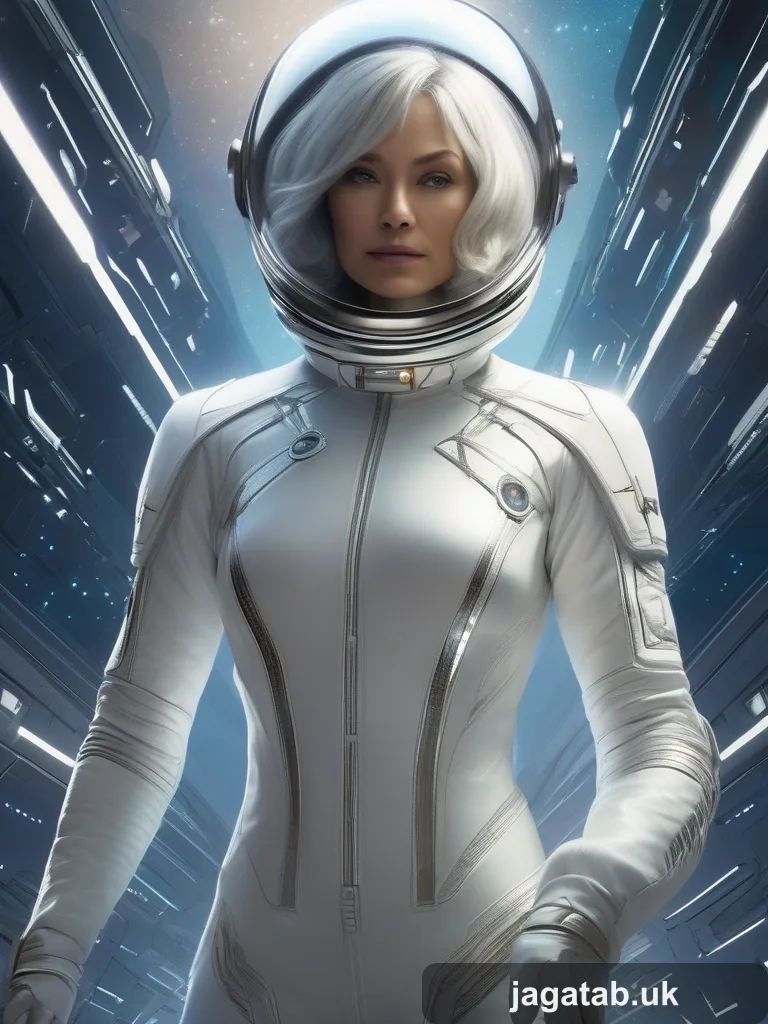 217 Silver Haired Woman In A Sleek White Spa 9666
