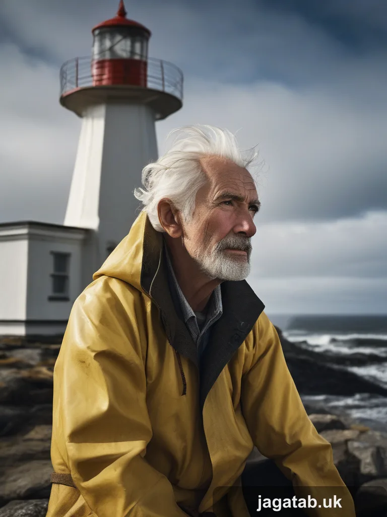 223 An Elderly Man With Windblown White Hair Bfd3