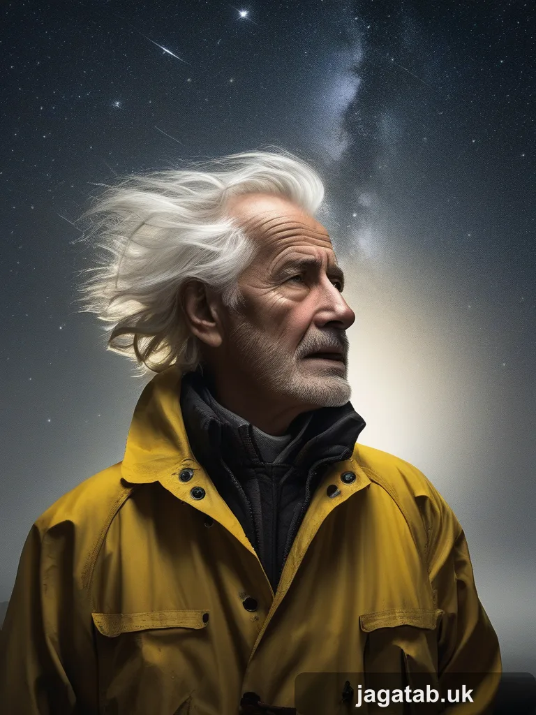 226 An Elderly Man With Windblown White Hair 1c7a