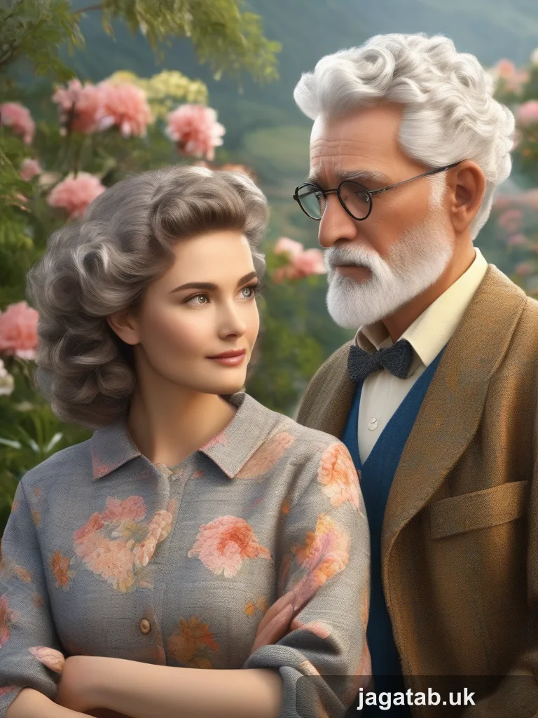 287 Elderly Man Silver Hair Tweed Jacket You 8cfb