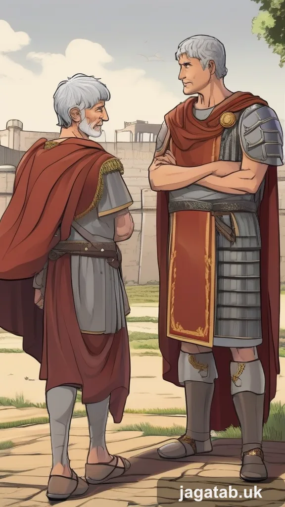 302 An Elderly Grey Haired Roman Man In Mili D4e8