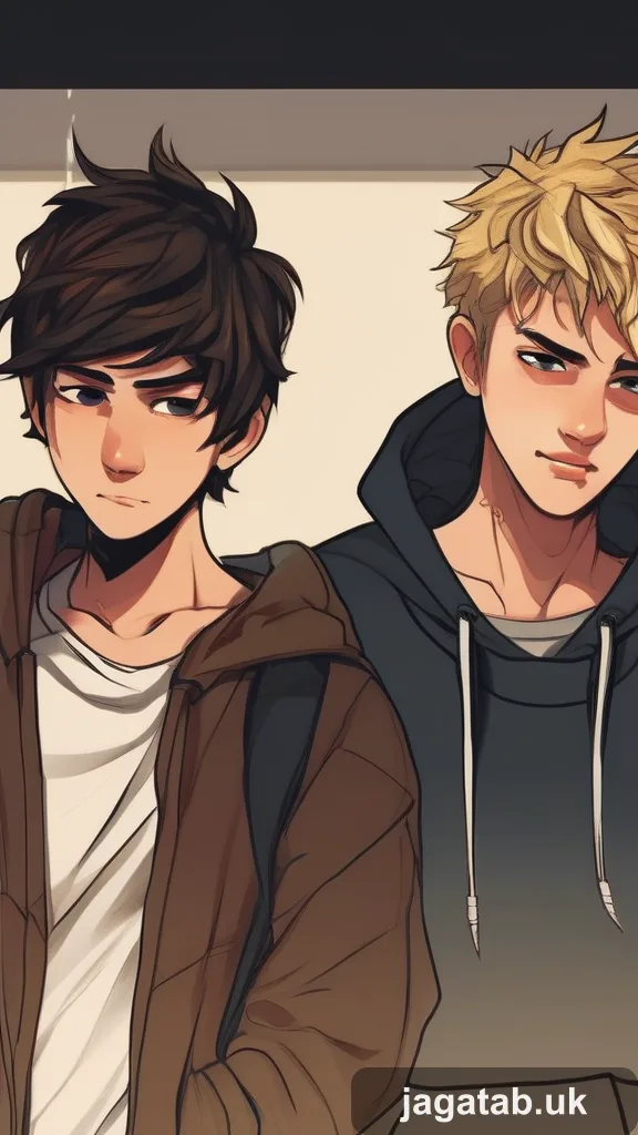 307 Two Teenage Boys One With Messy Brown Ha Ded9