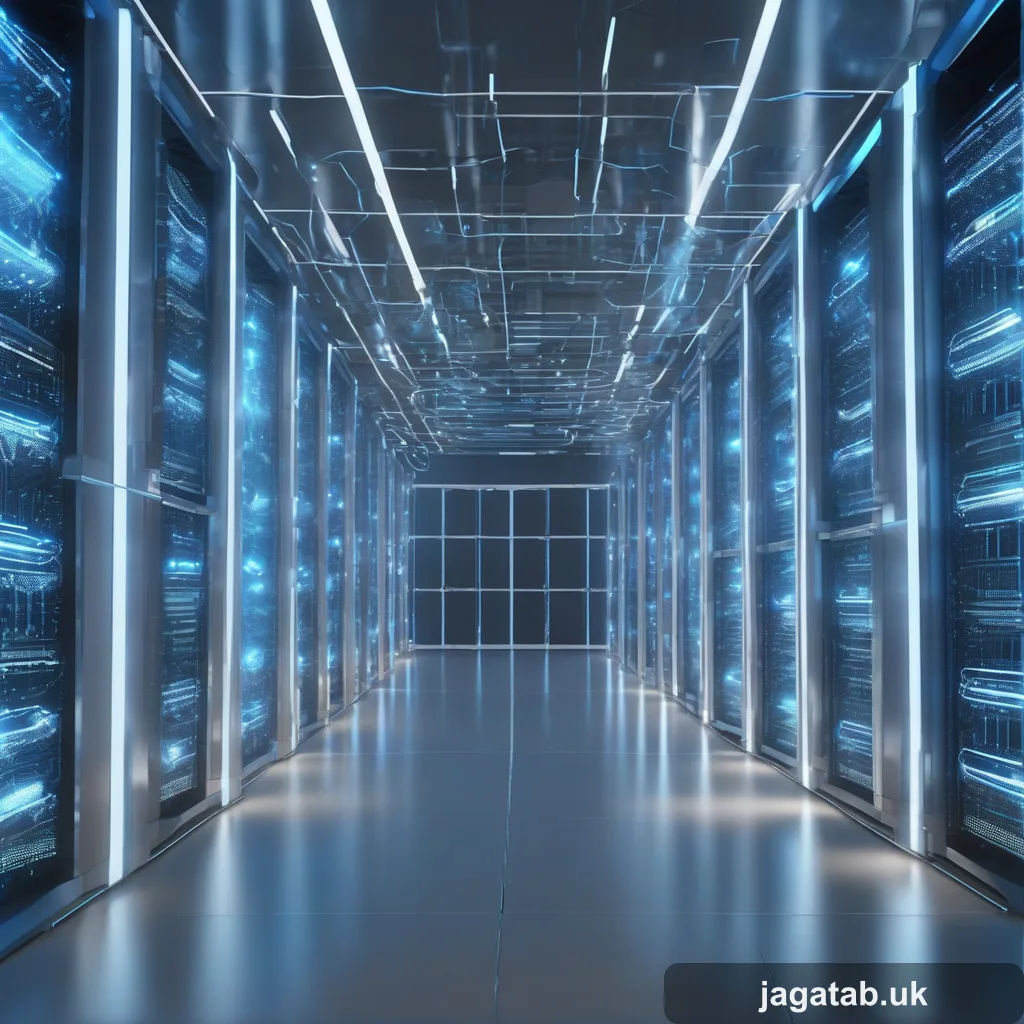 386 3d Render A Futuristic Sleek Server Room Ddb6